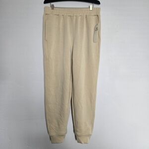 Mono zb High Rise Womens Light Beige Joggers with Pockets
